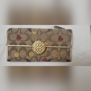 Coach cloth full size wallet